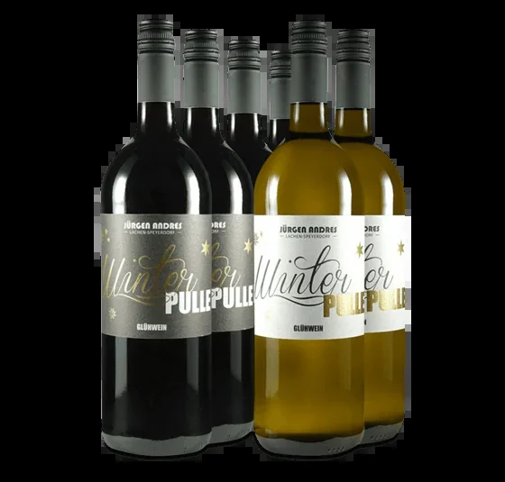 Winterpulle Glühwein rot/weiß Paket – (4x roter Glühwein + 2x weißer Glühwein)