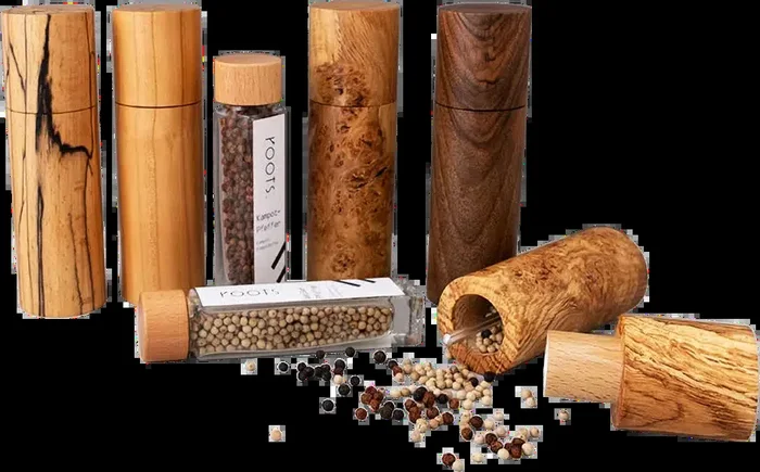 Wooden spice grinder