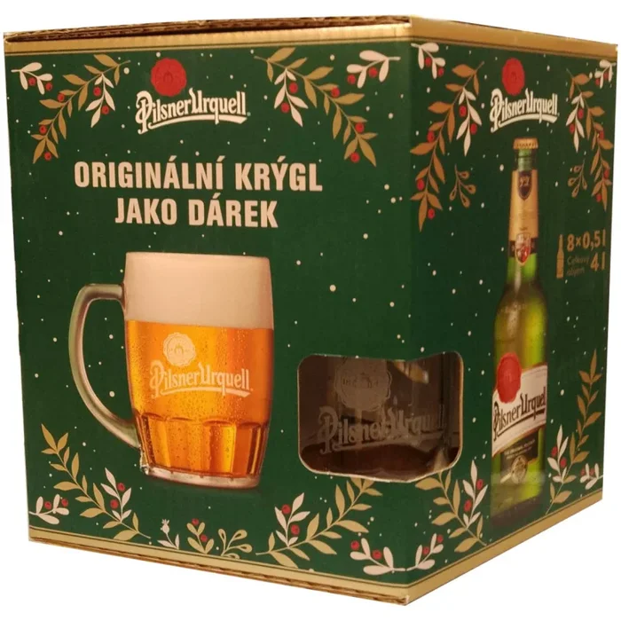 ZESTAW Pilsner Urquell 8 PIW + KUFEL (Oryginalne Czeskie)